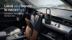 Inflador digital DROVENTO conectado a un neumático de auto